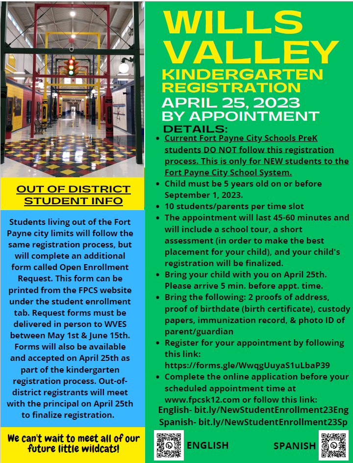  Kindergarten Registration is open for the 23-24 school year.
